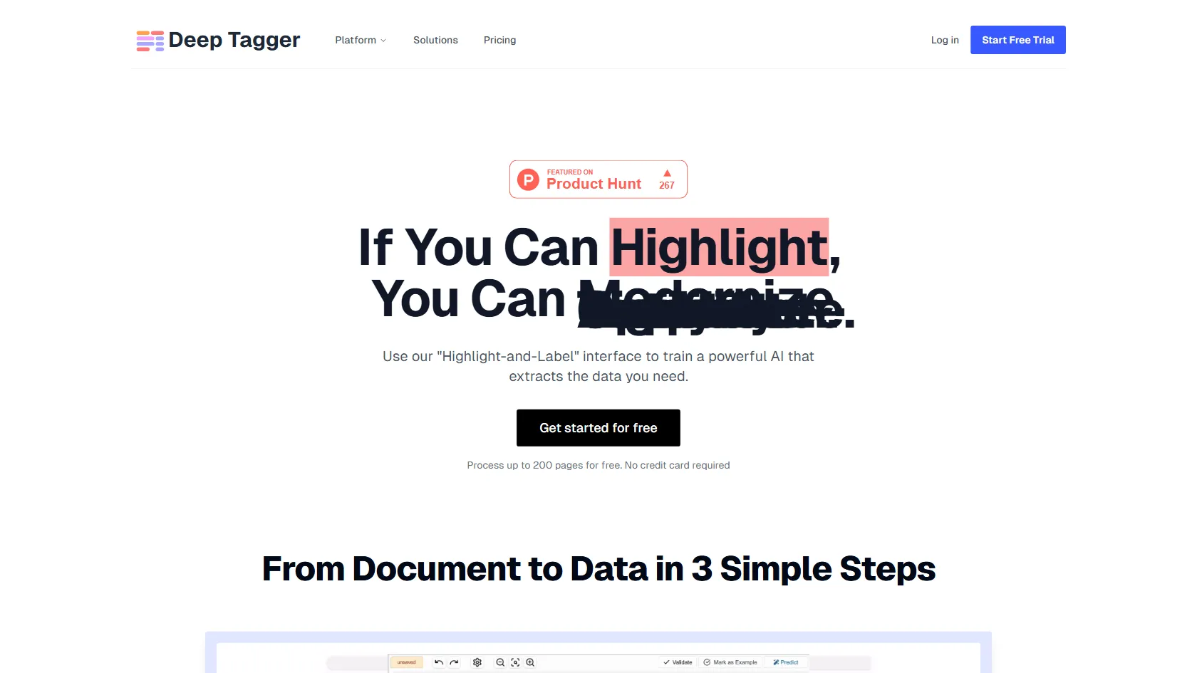 Screenshot or logo of DeepTagger tool