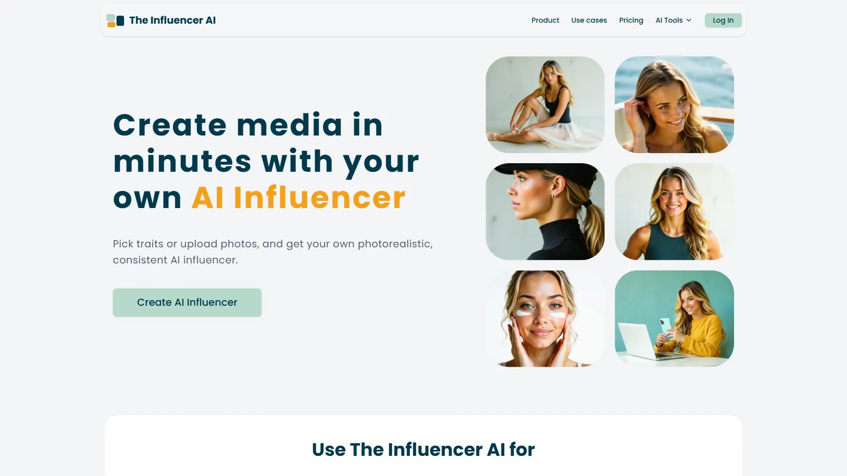 Screenshot or logo of The Influencer AI tool