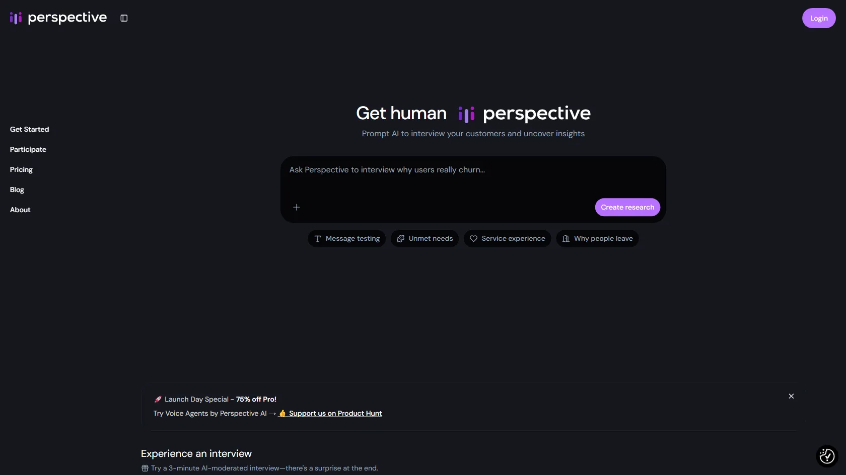 Screenshot or logo of Perspective AI tool