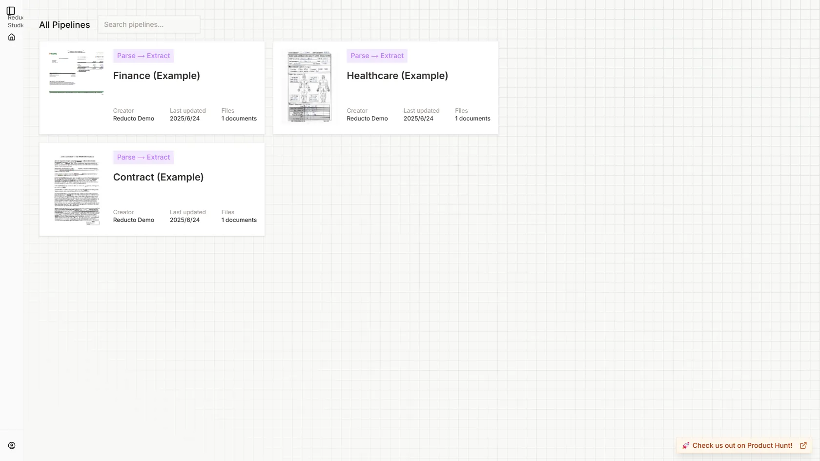 Reducto Studio screen shot