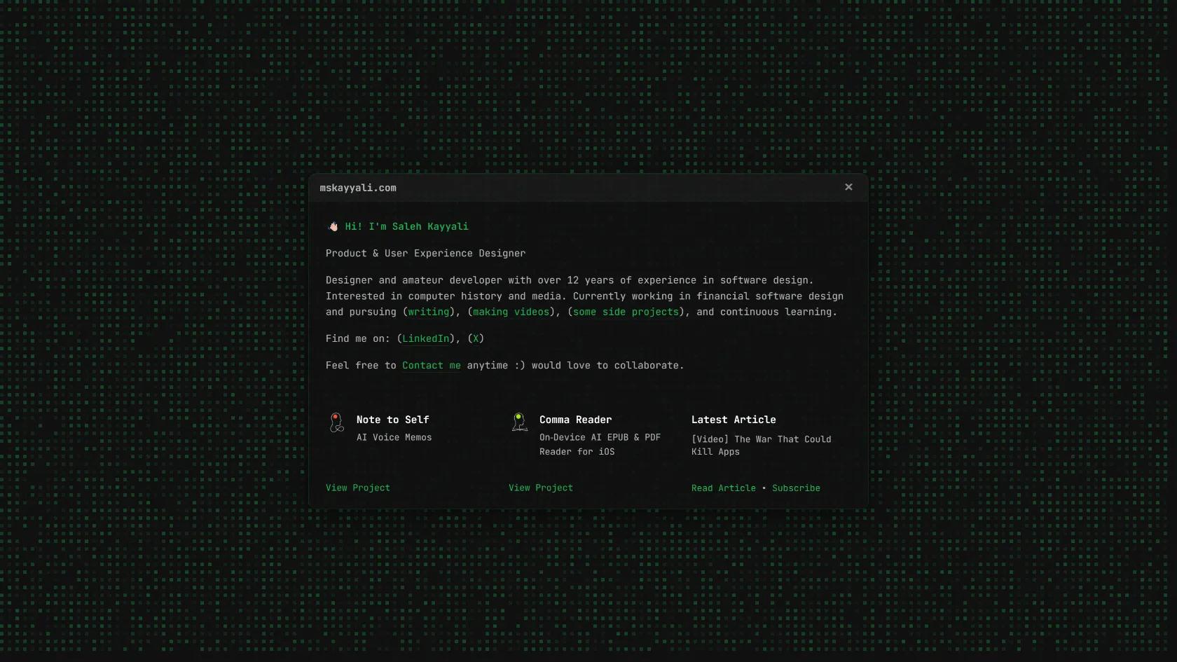 Screenshot or logo of mskayyali.com tool