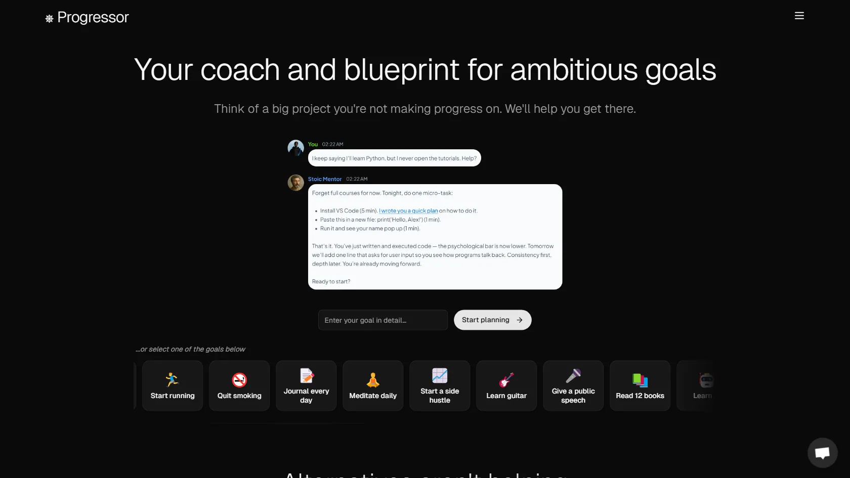 Progressor screen shot