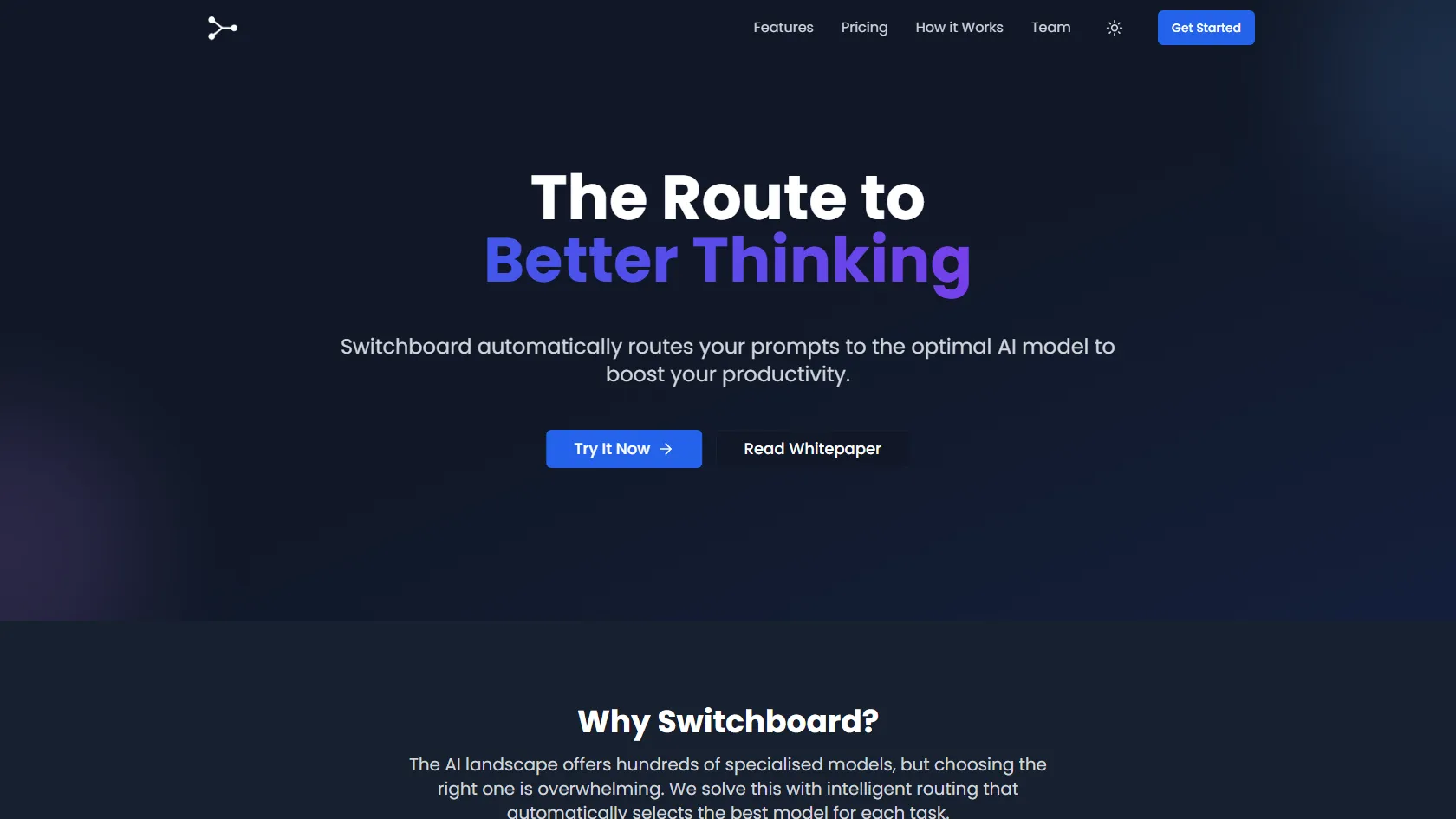 Switchboard AI screen shot