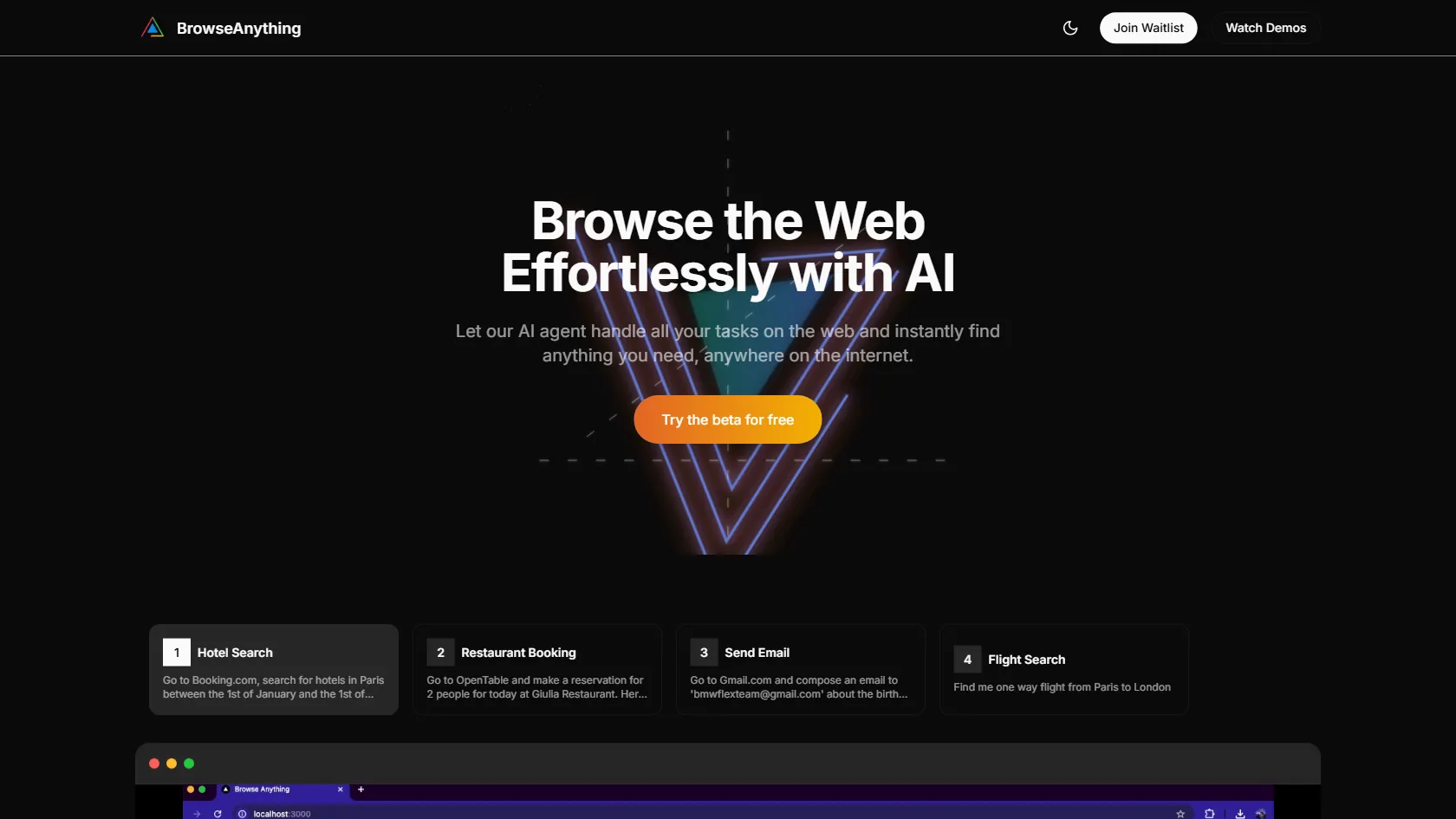 Browse Anything screen shot
