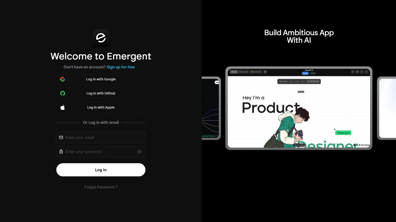 Emergent screen shot