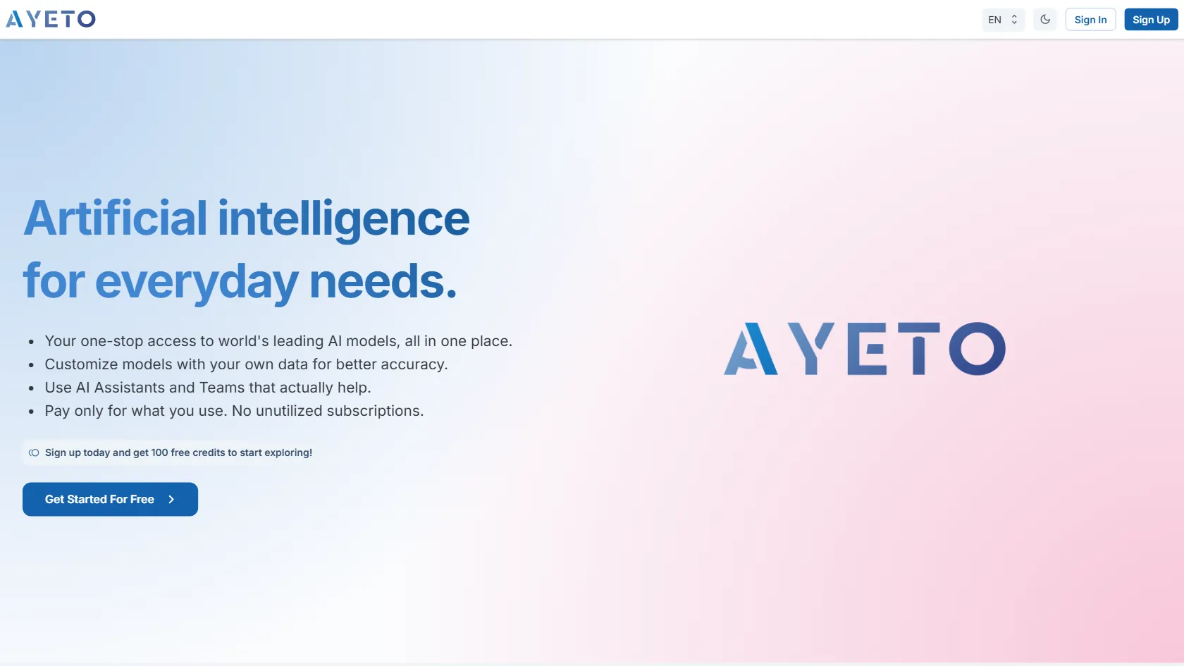 AYETO.ai screen shot