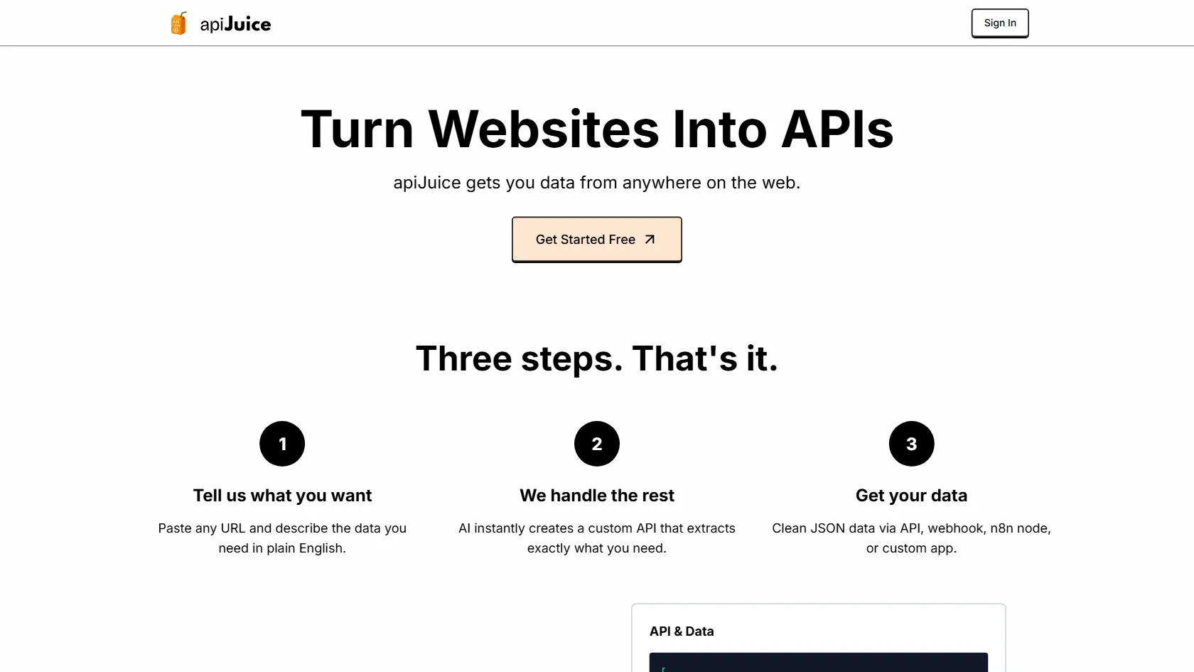 apiJuice screen shot