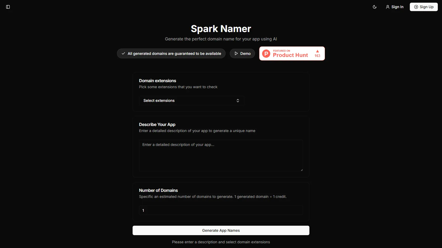 Spark Namer screen shot