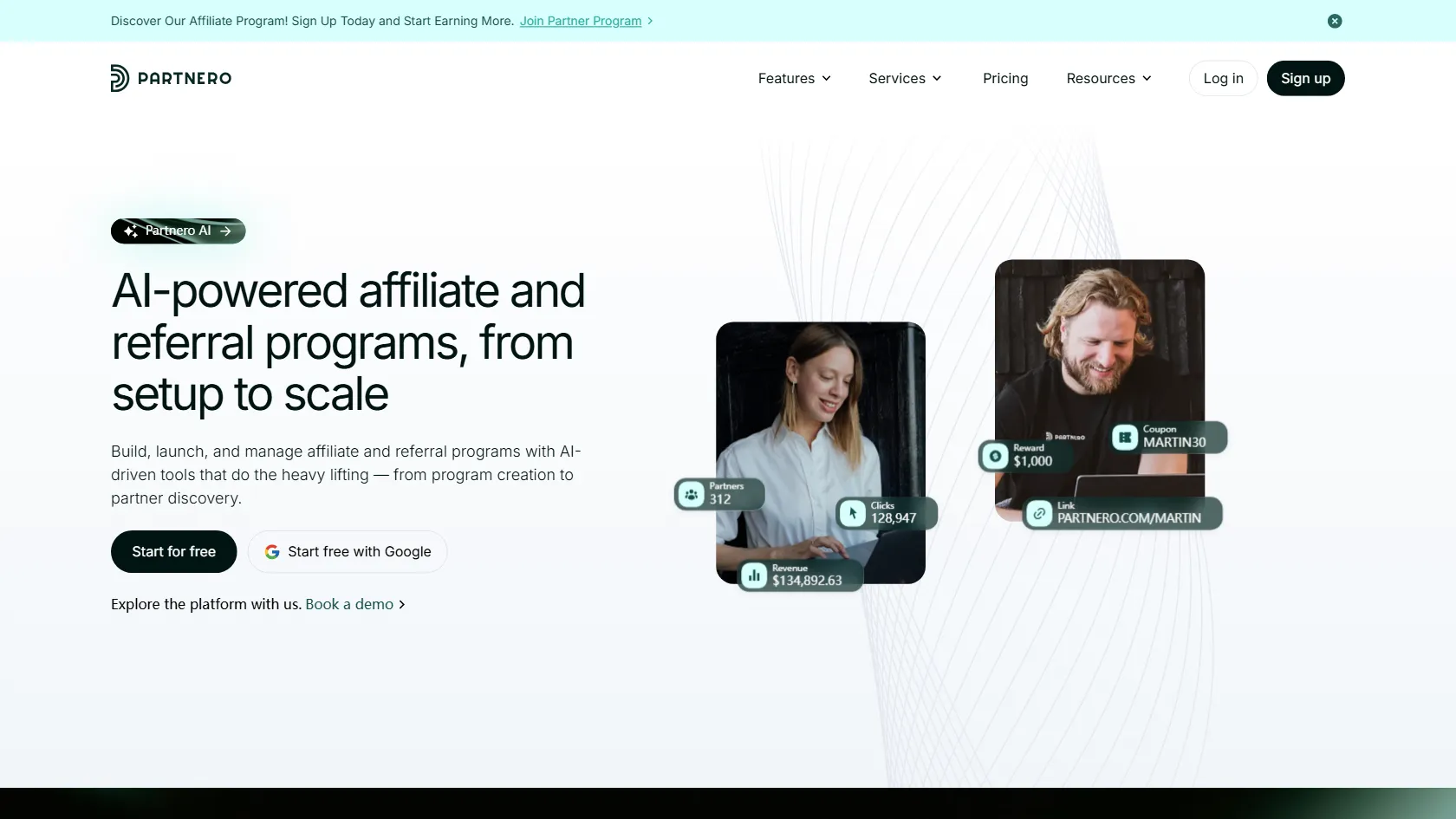 Screenshot or logo of Partnero tool