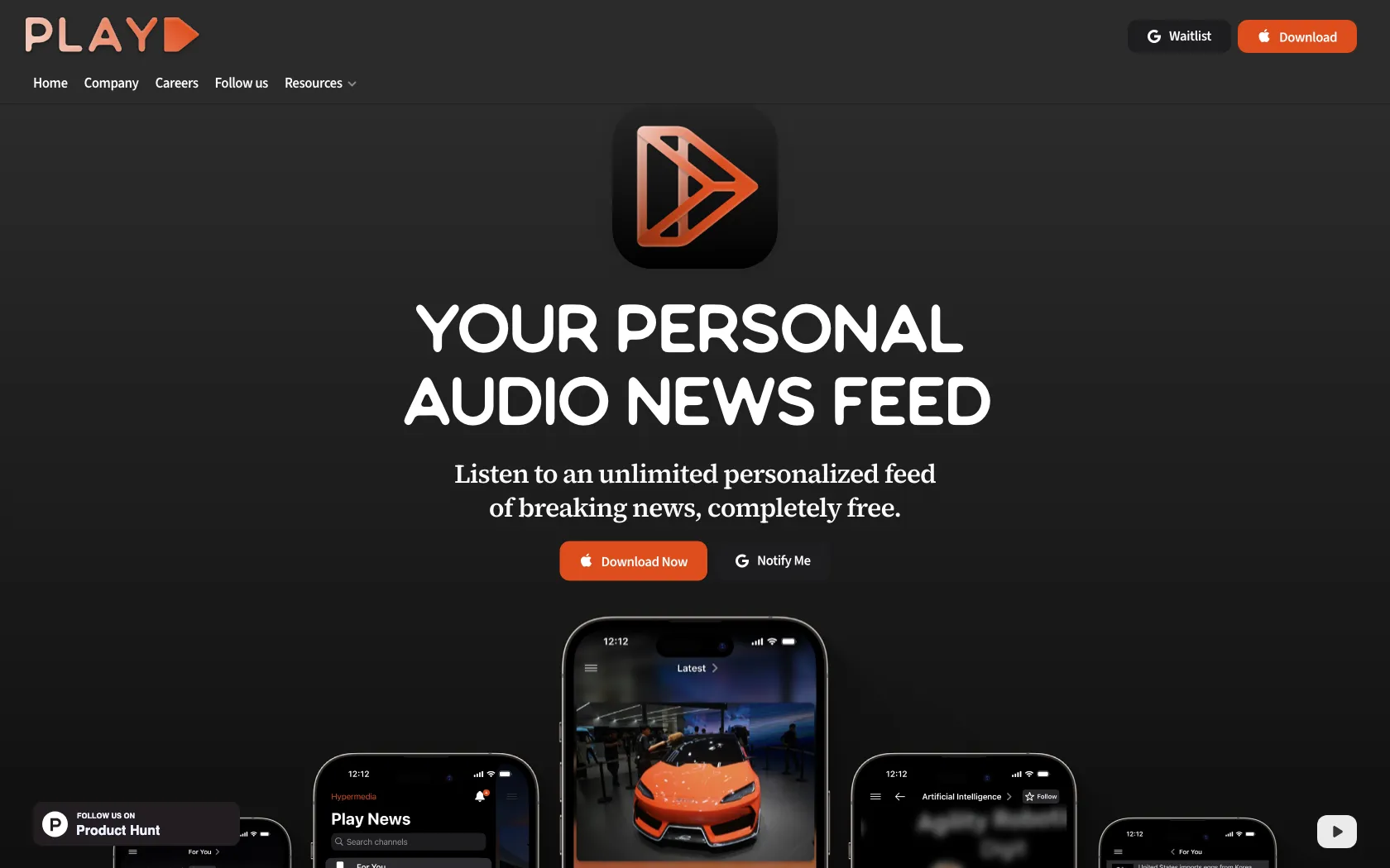 Screenshot or logo of Hypermedia Play News tool
