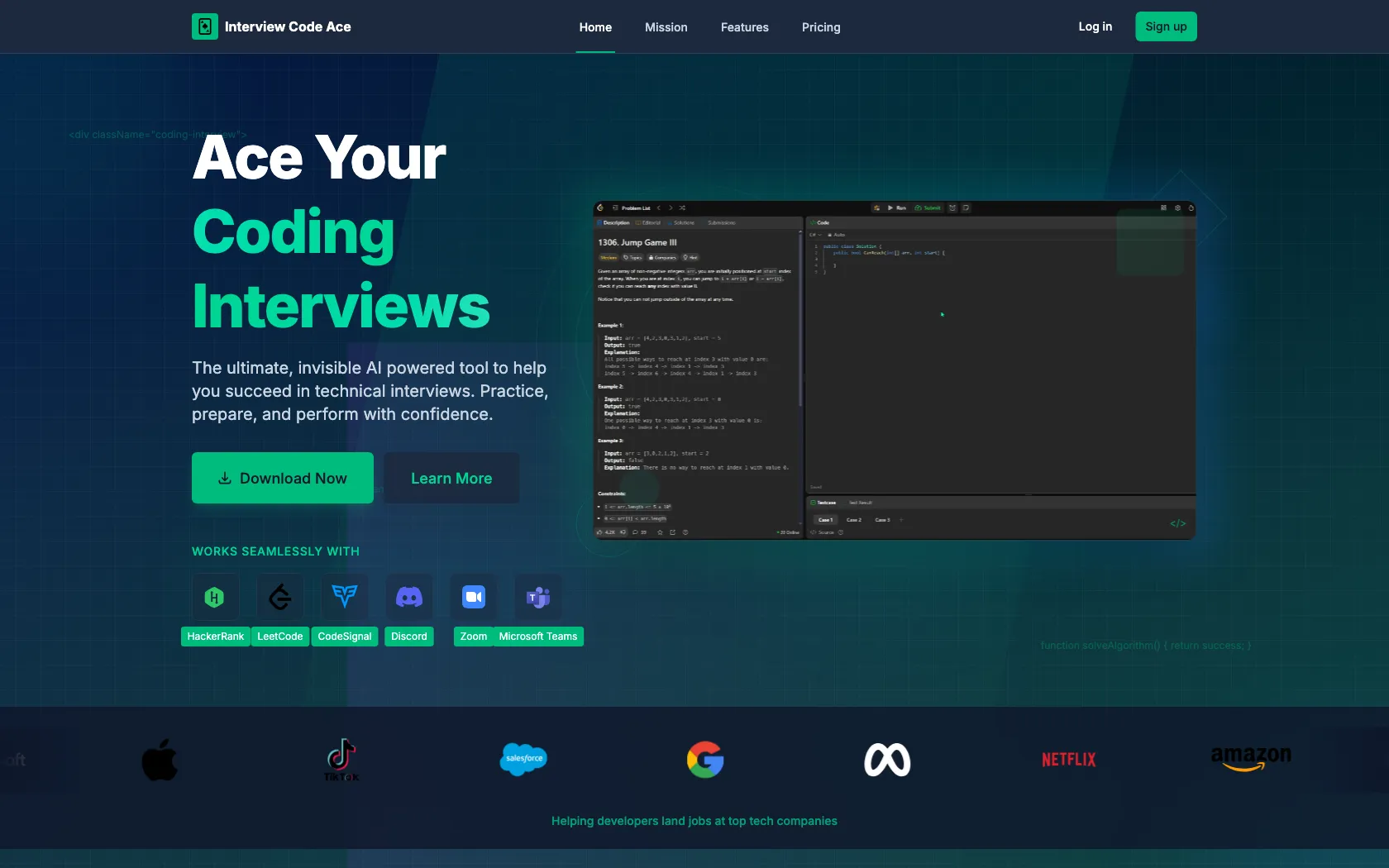 Interview Code Ace screen shot
