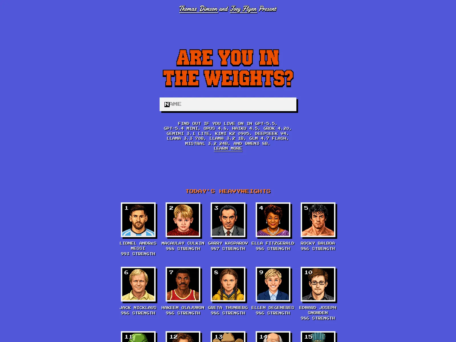 In The Weights screen shot