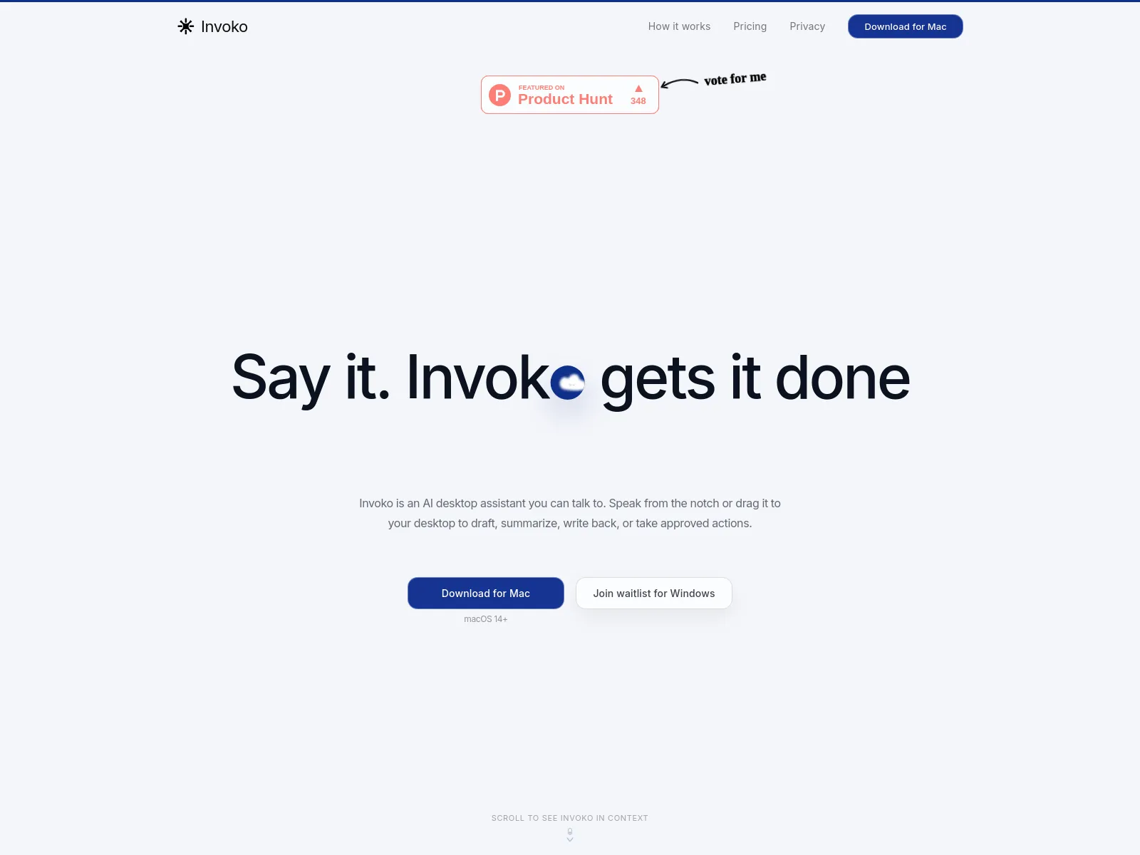 Invoko screen shot