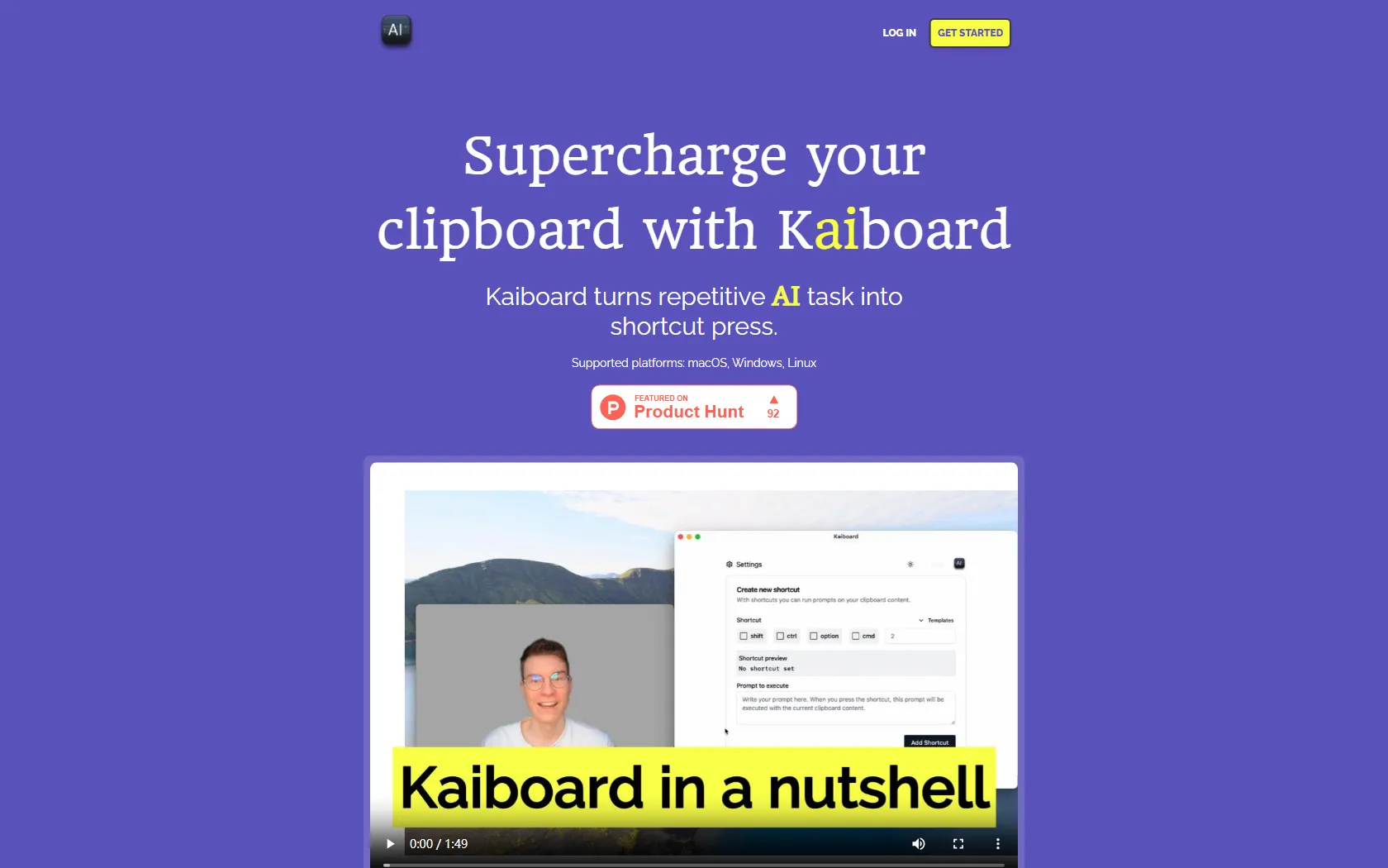 Kaiboard screen shot