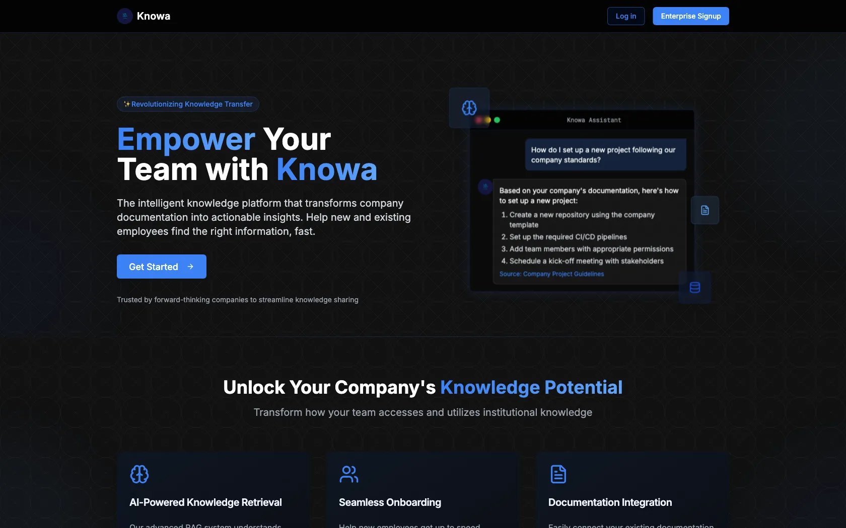 Screenshot or logo of Knowa tool