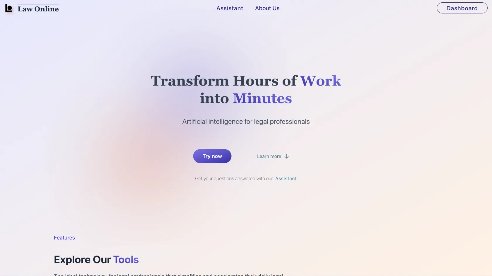Screenshot or logo of Law AI tool