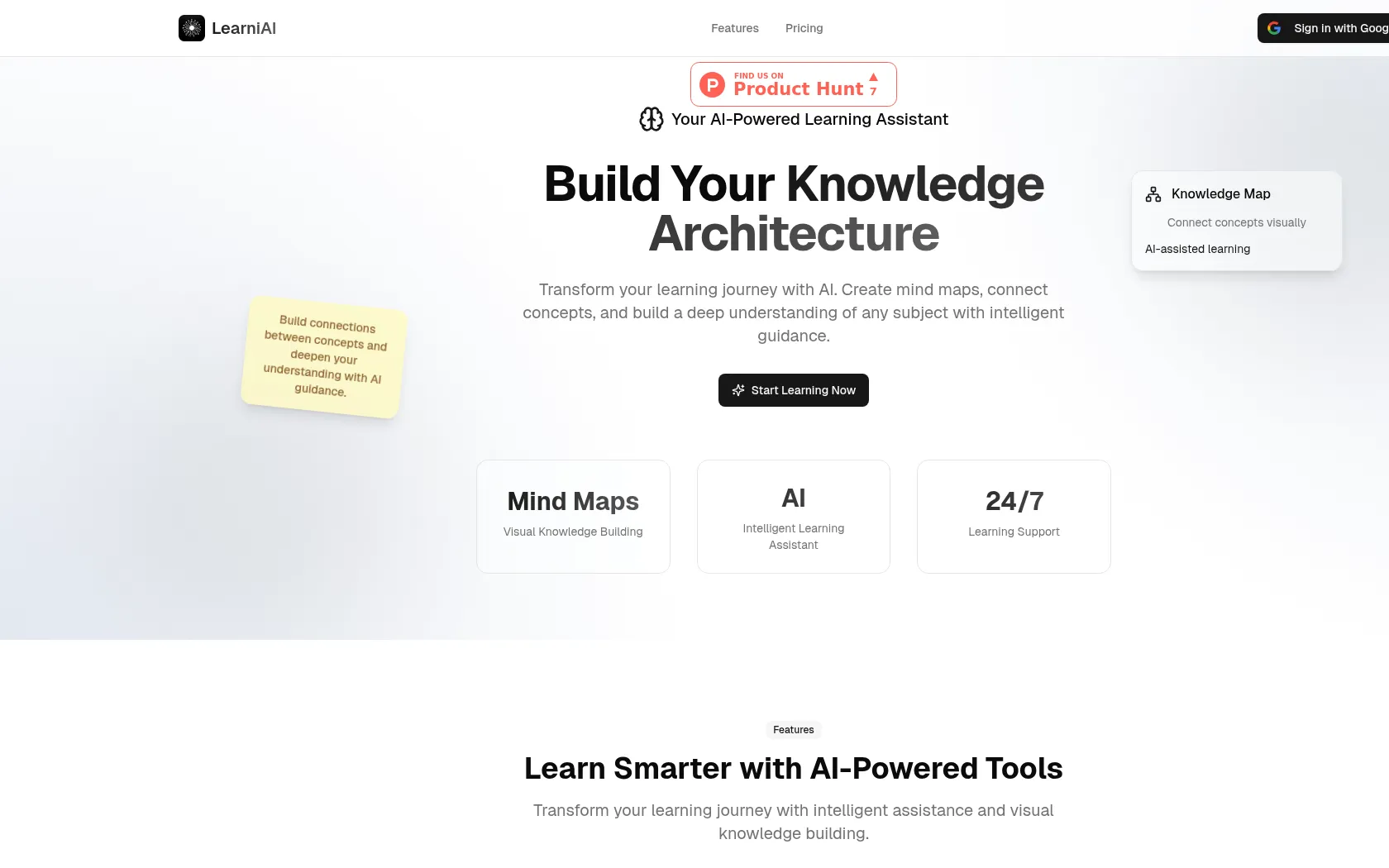 Screenshot or logo of LearniAI tool