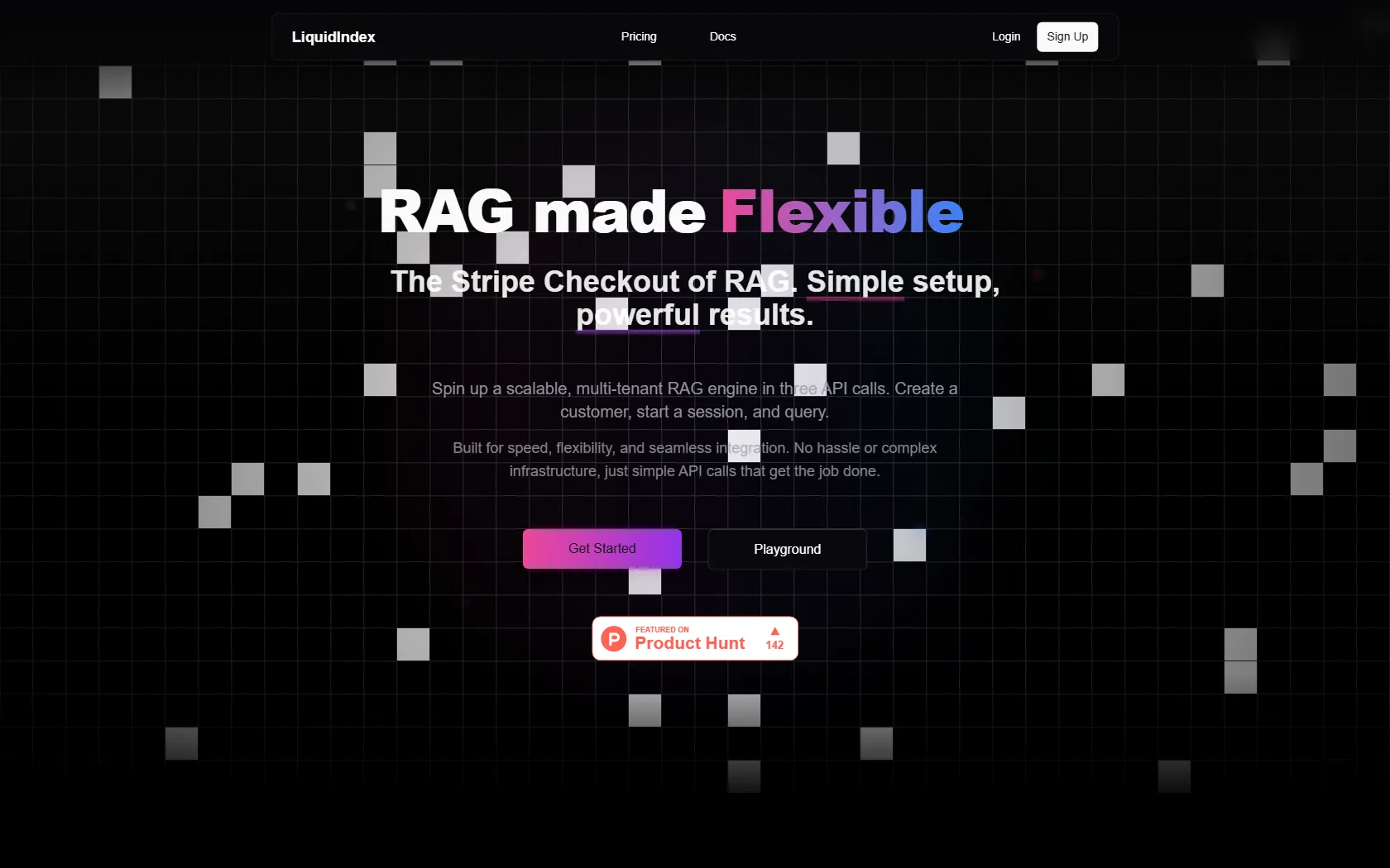 Screenshot or logo of LiquidIndex tool