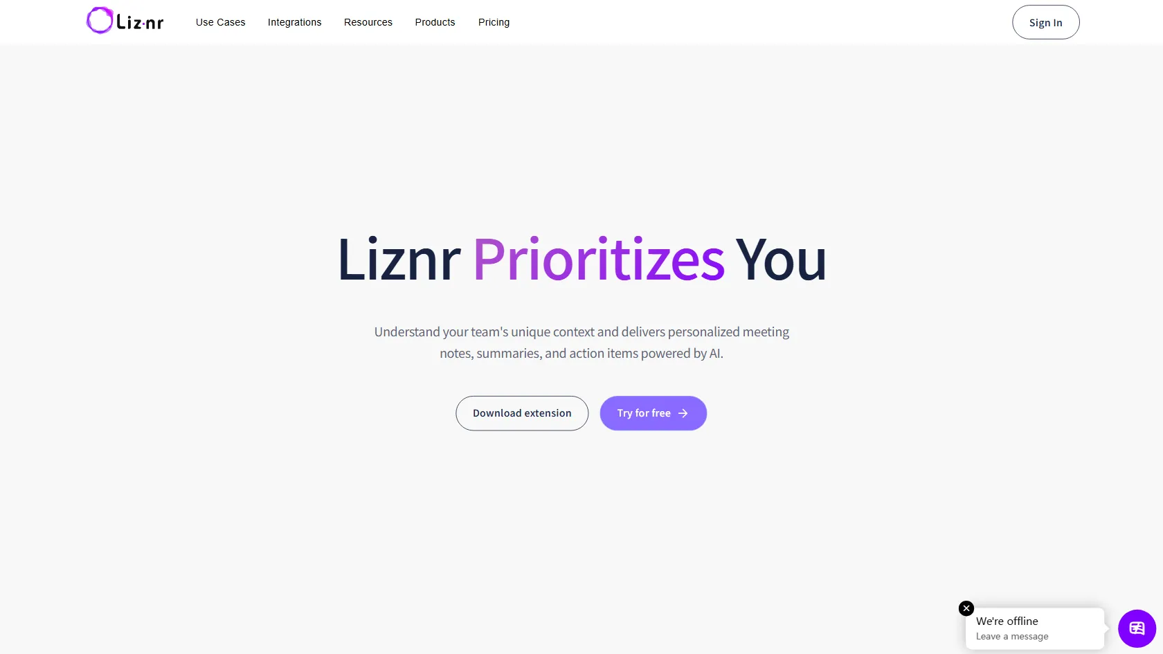 Screenshot or logo of Liznr tool