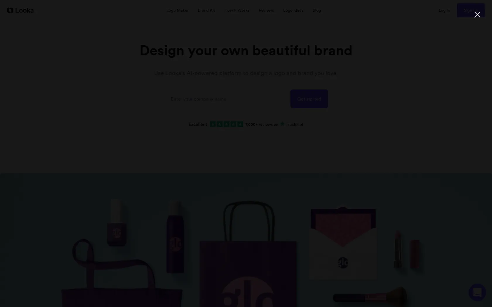 Screenshot or logo of Looka tool