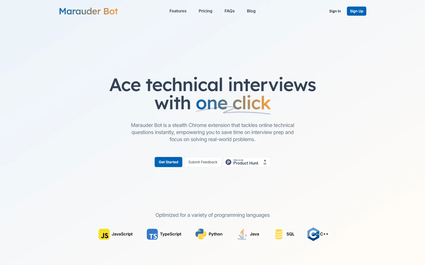 Screenshot or logo of Marauder Bot tool