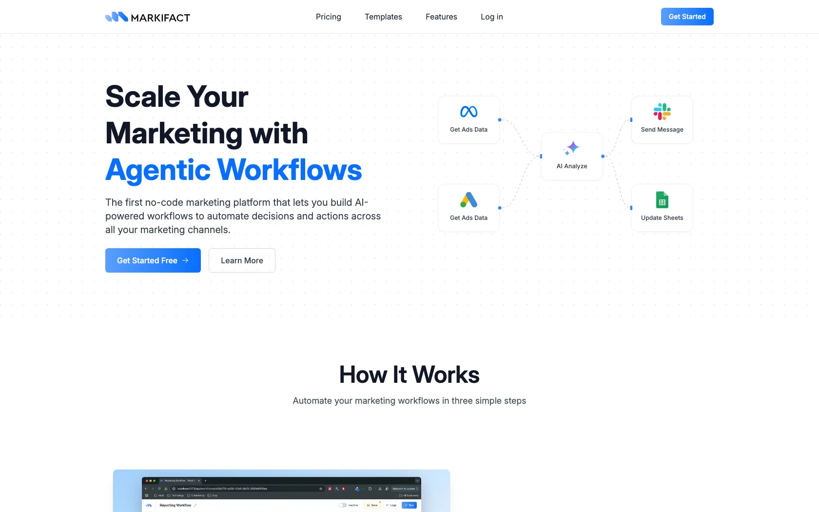 Screenshot or logo of Markifact tool