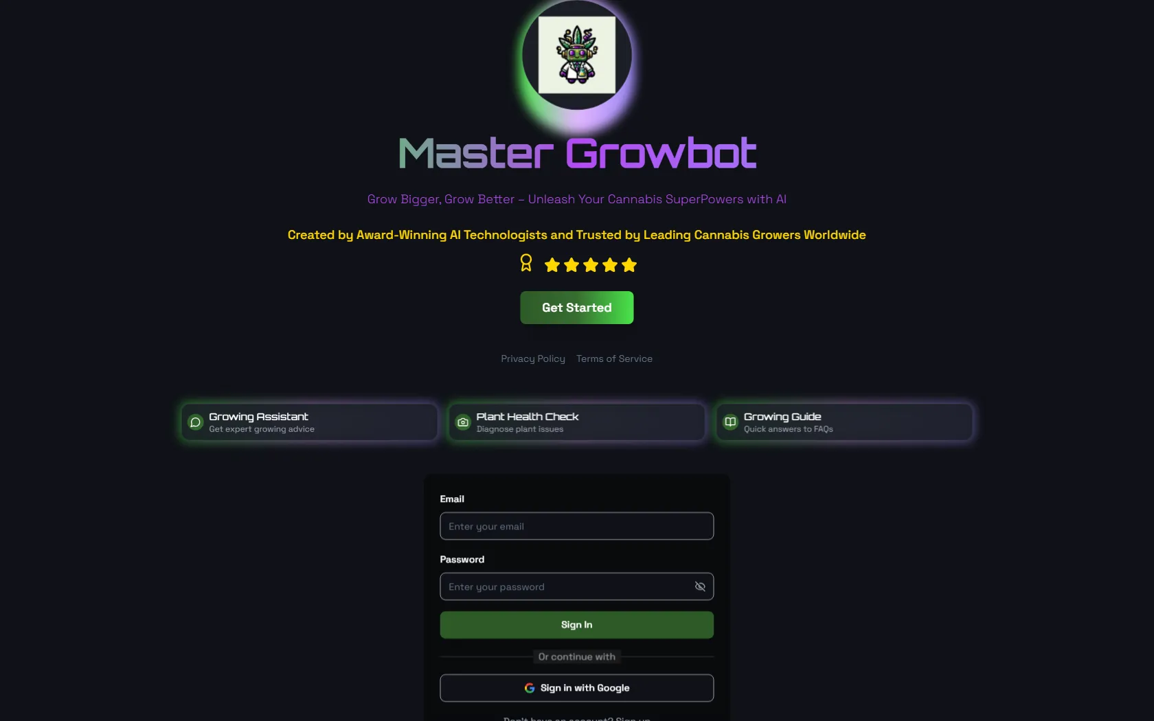 Screenshot or logo of Master Growbot tool