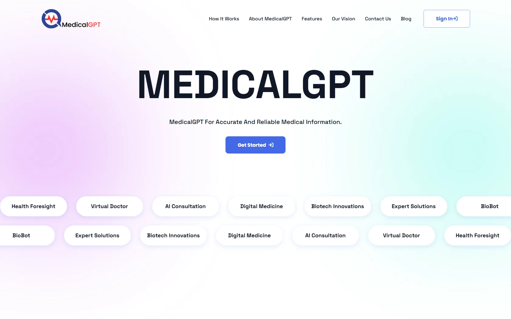 Screenshot or logo of MedicalGPT tool