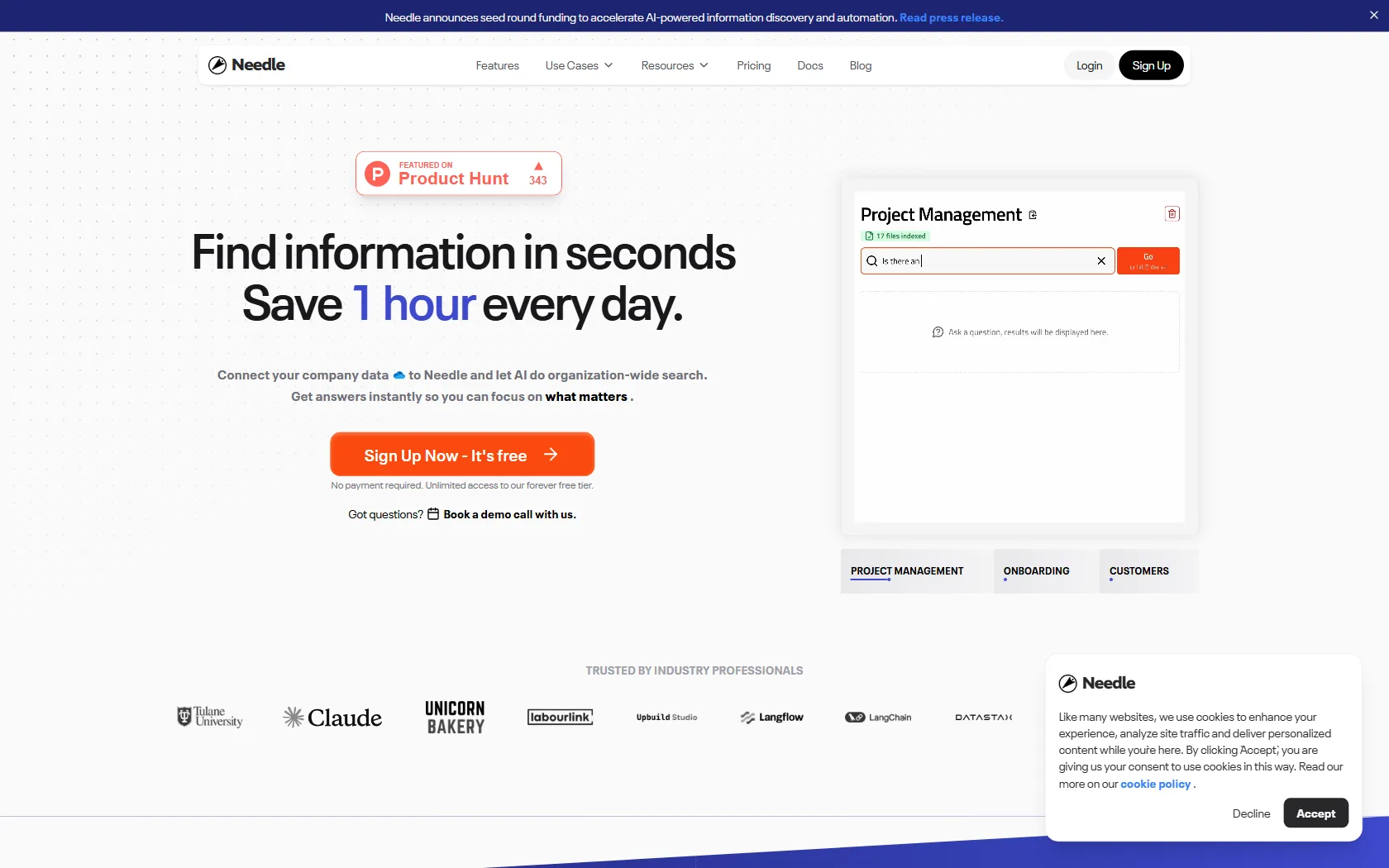 Screenshot or logo of Needle tool