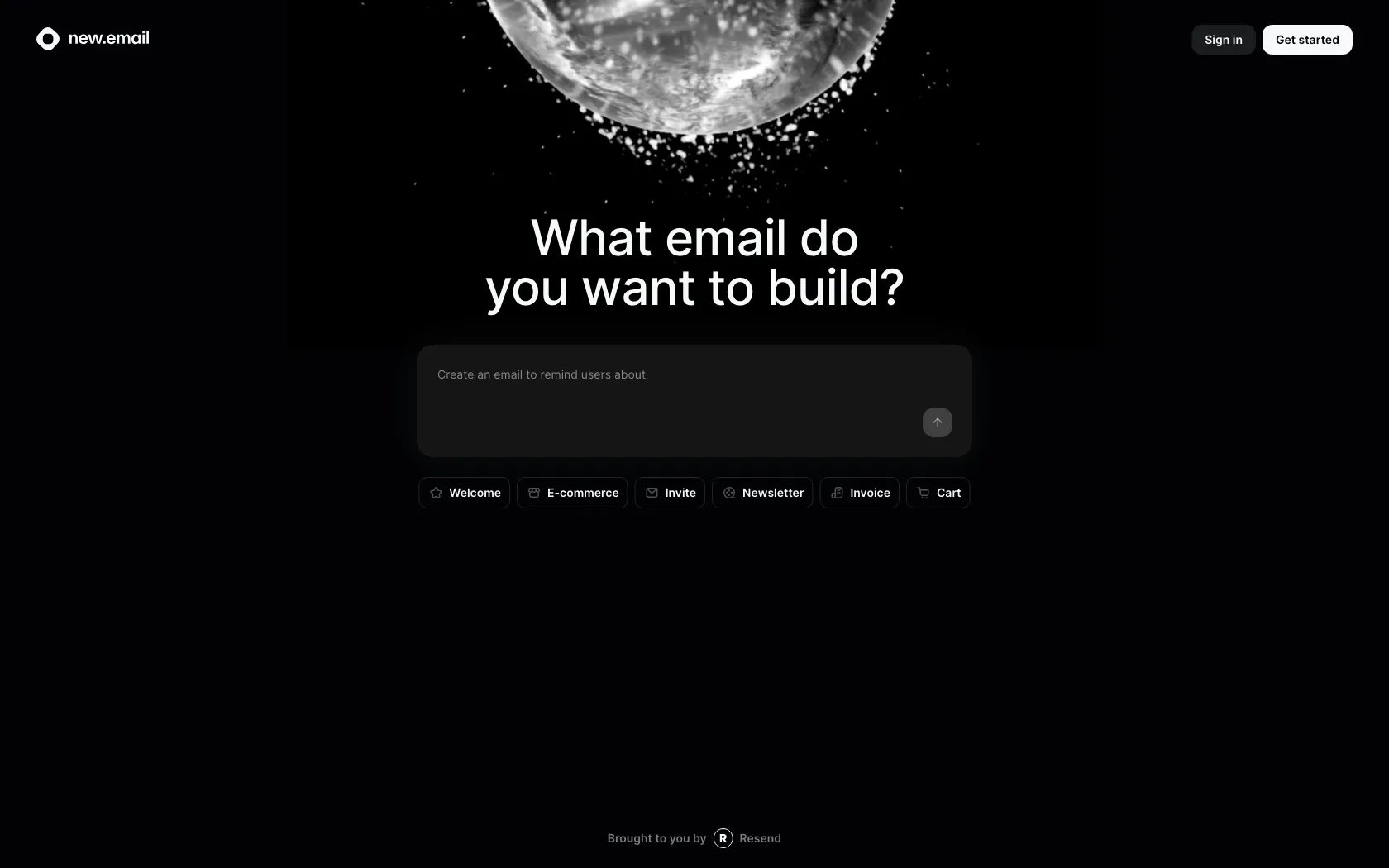 Screenshot or logo of new.email tool