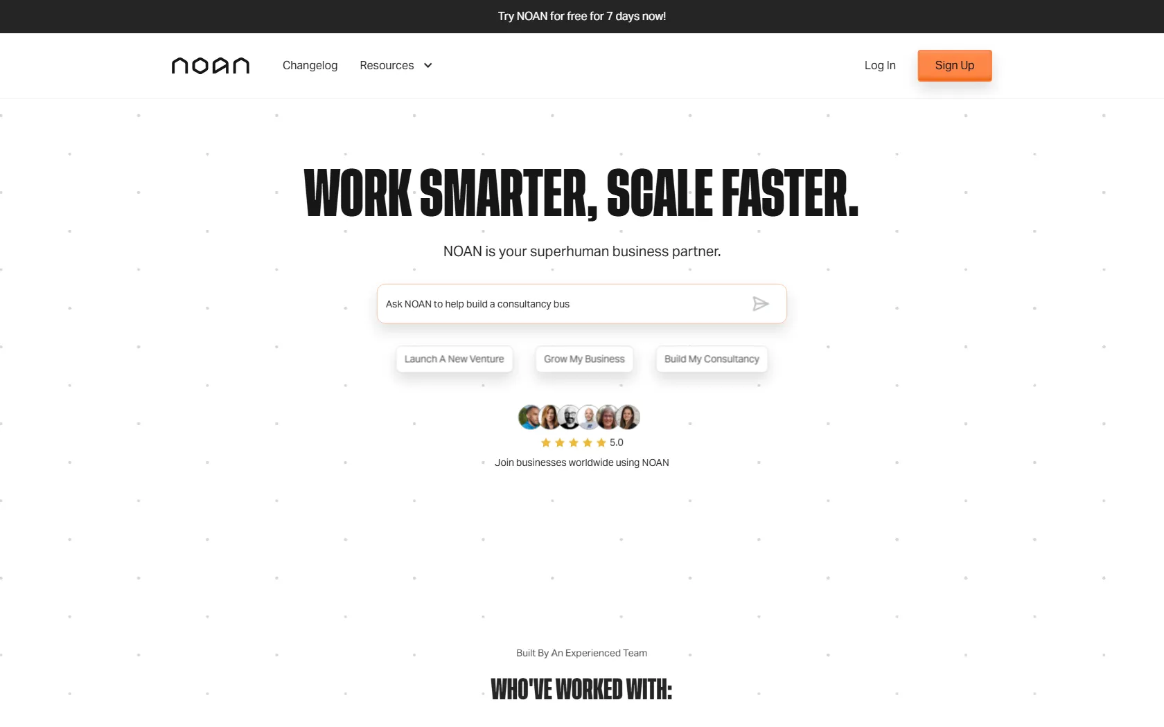 Screenshot or logo of NOAN tool