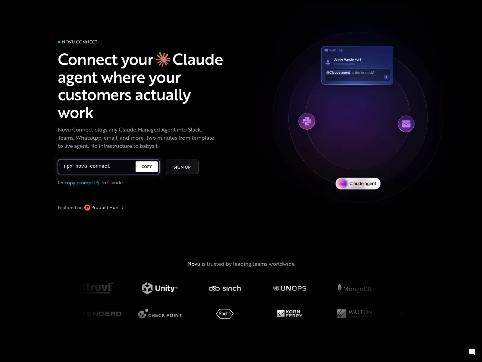 Novu Connect screen shot