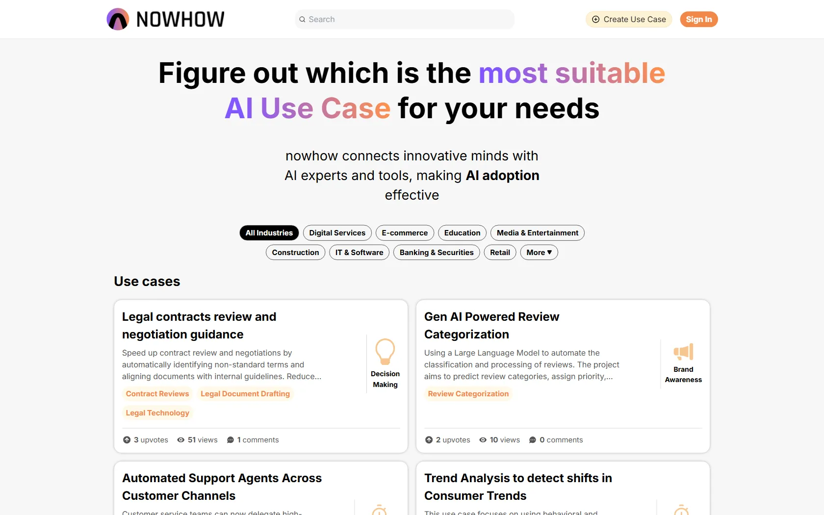 Screenshot or logo of Nowhow tool