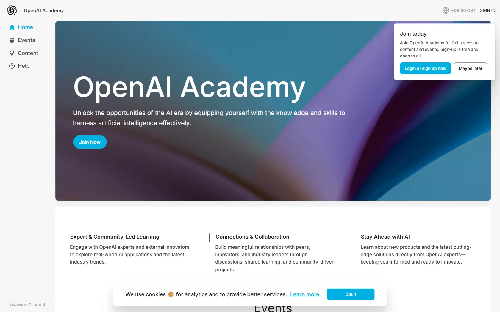 Screenshot or logo of OpenAI Academy tool