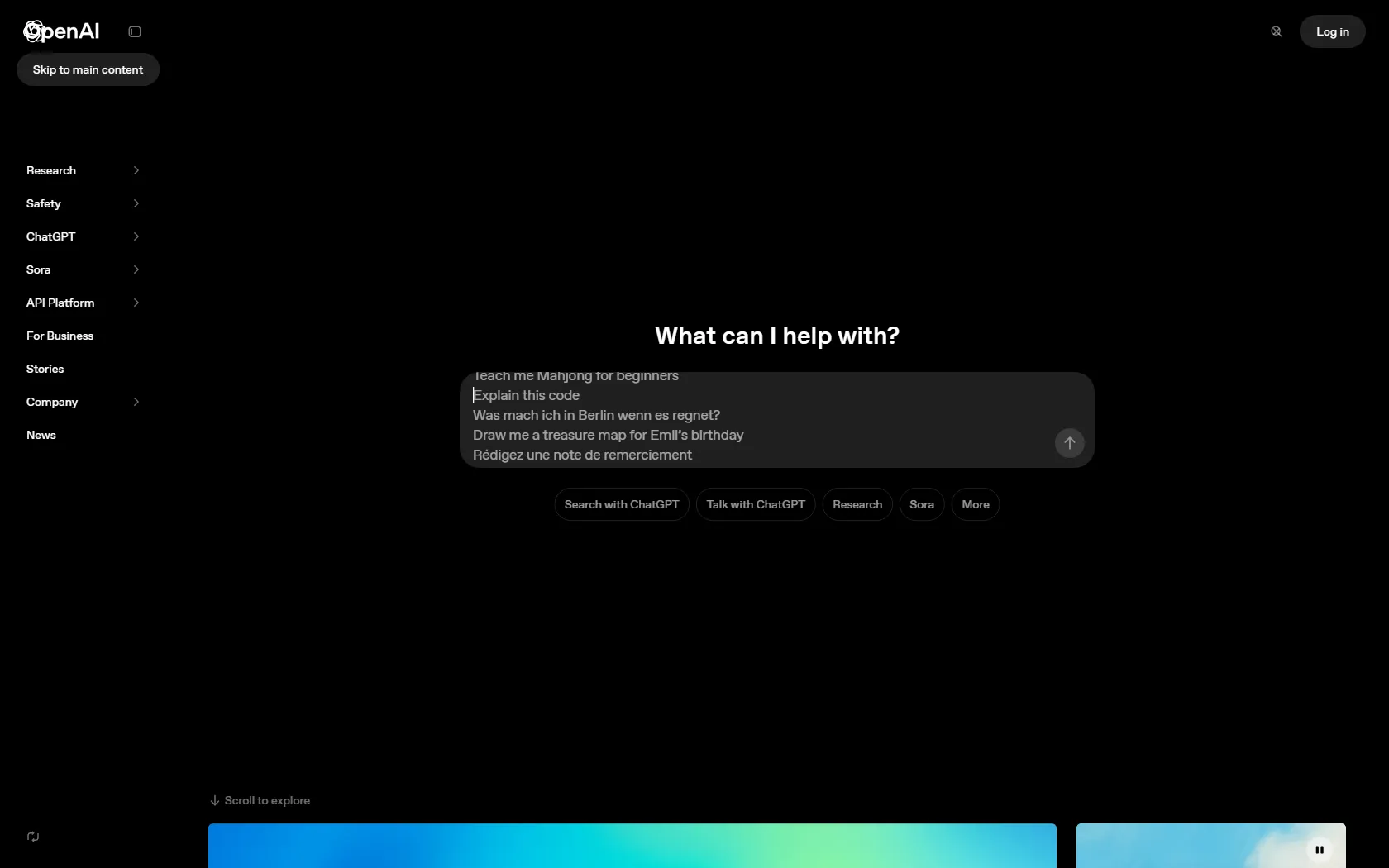 Screenshot or logo of OpenAI tool