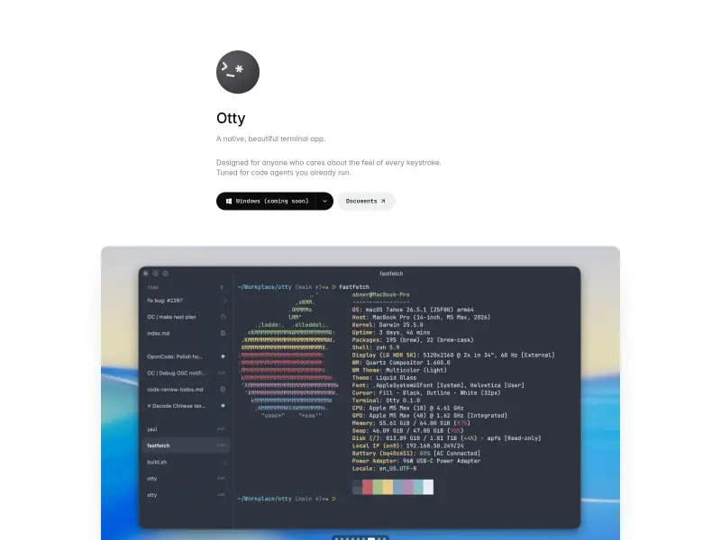 Screenshot or logo of Otty tool
