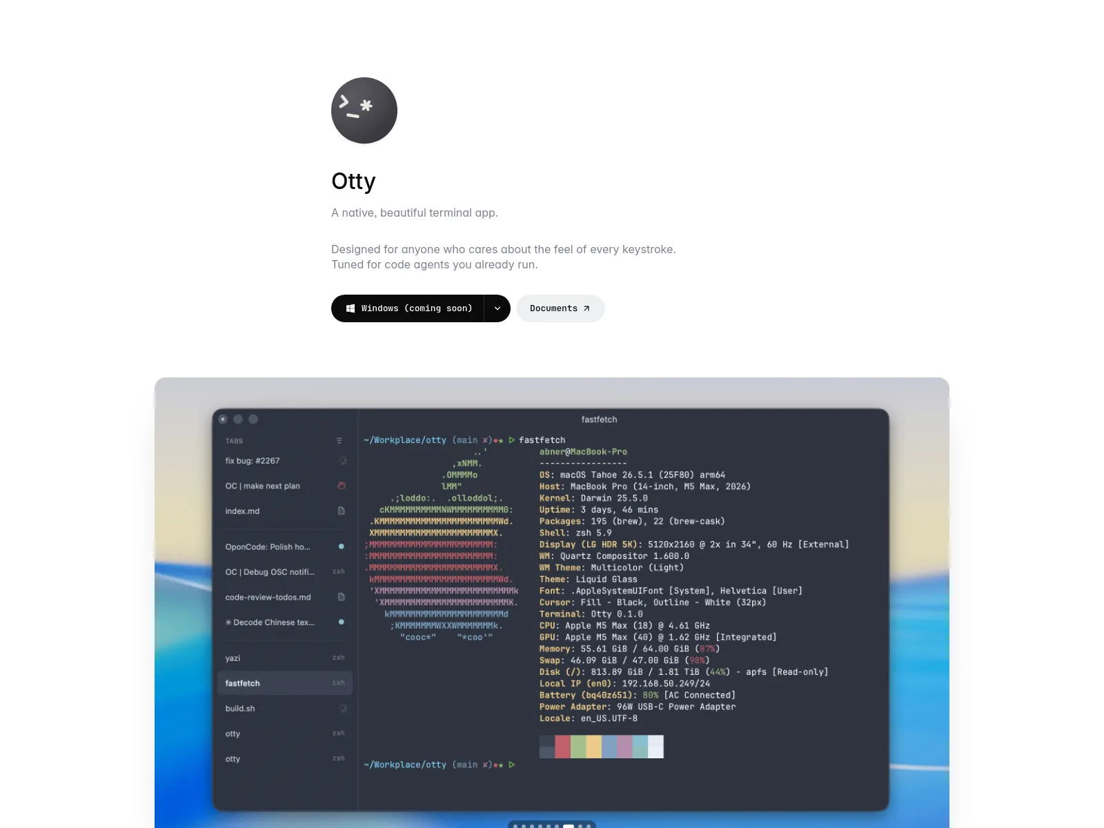 Otty screen shot