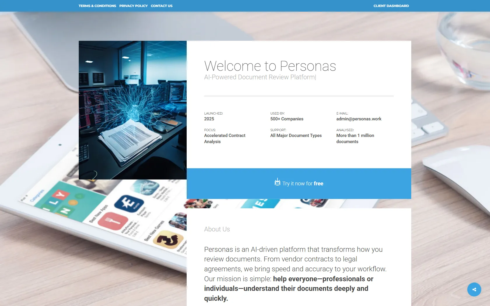 Personas screen shot