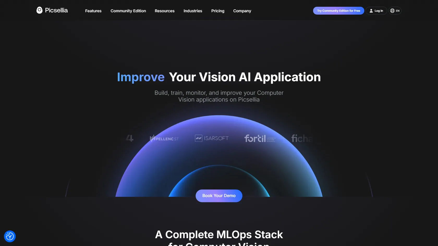 Screenshot or logo of Picsellia tool
