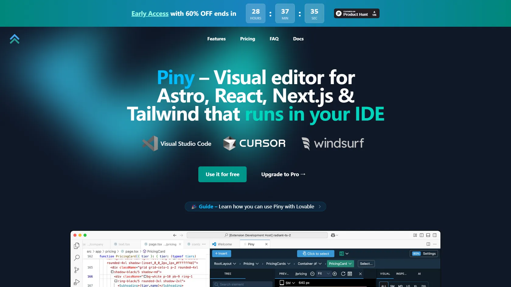 Screenshot or logo of Piny tool