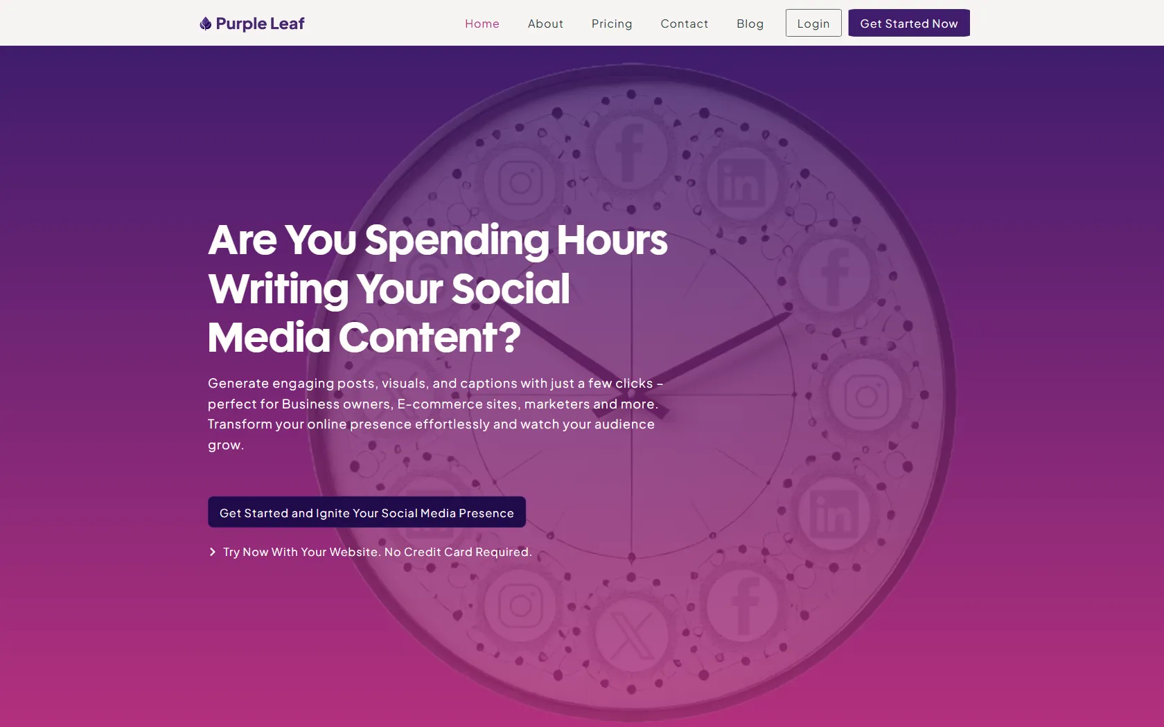 Screenshot or logo of Purple Leaf tool