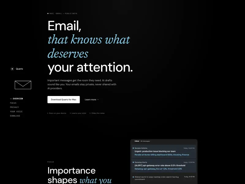 Screenshot or logo of Quartz tool