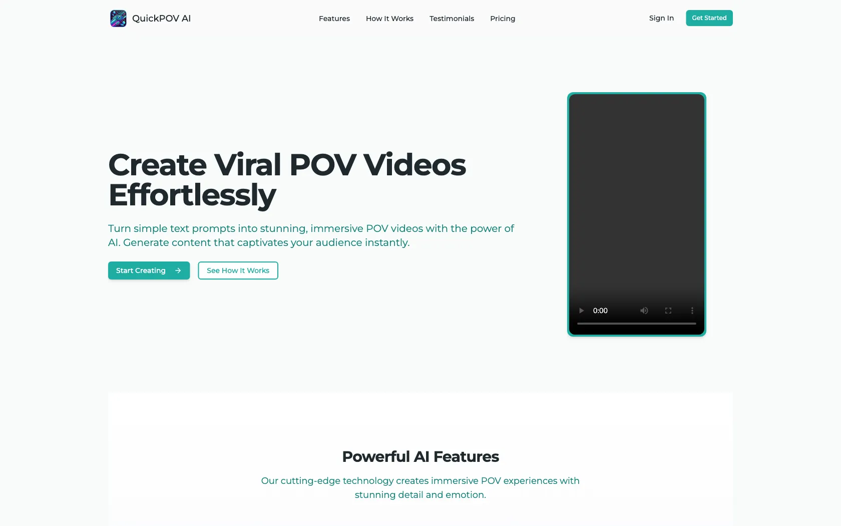 Screenshot or logo of QuickPOV tool