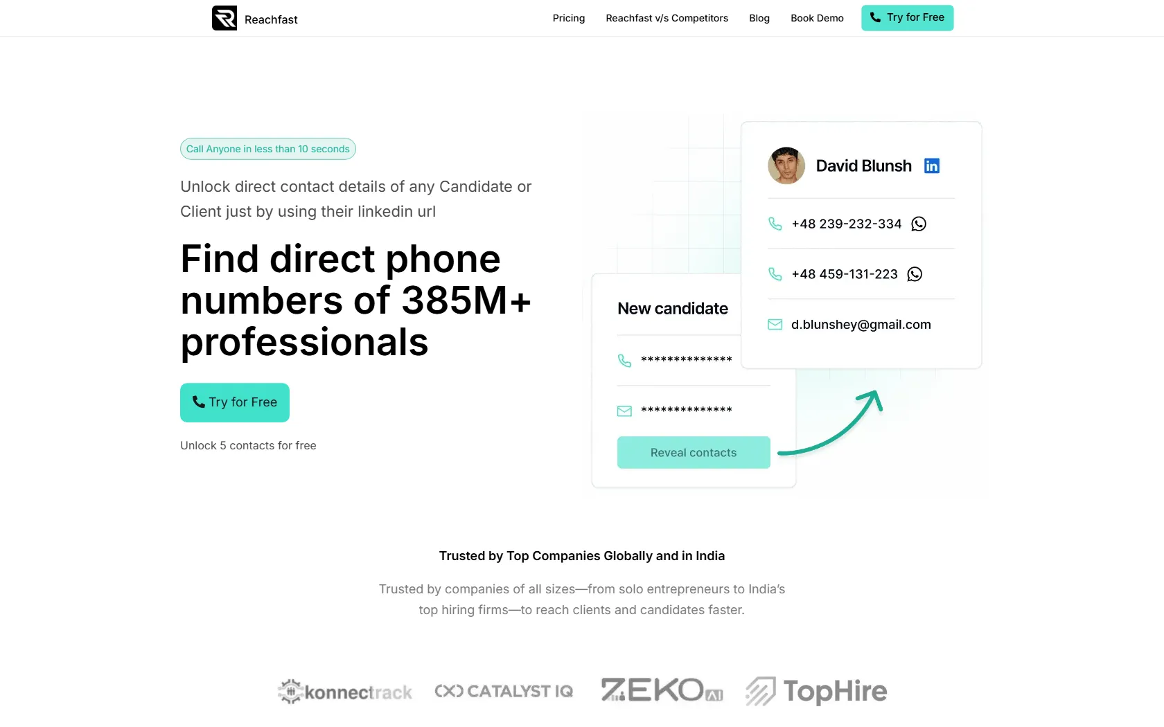 Reachfast screen shot