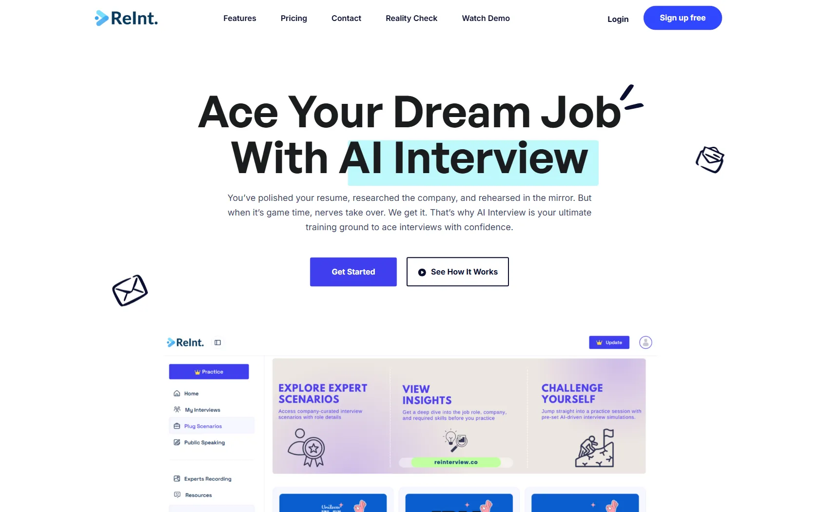Screenshot or logo of ReInterview tool