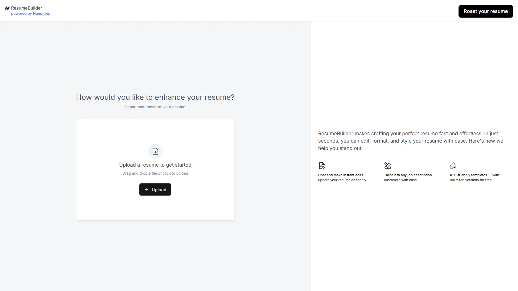 Screenshot or logo of Resume Builder tool