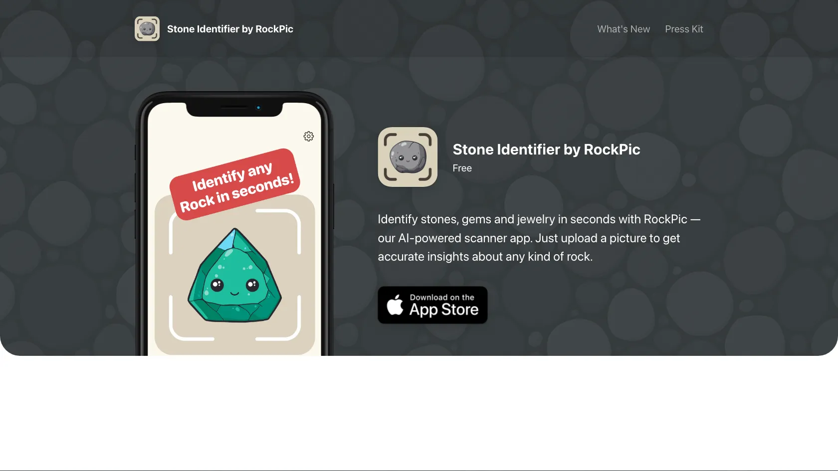 Screenshot or logo of Rock Identifier App tool