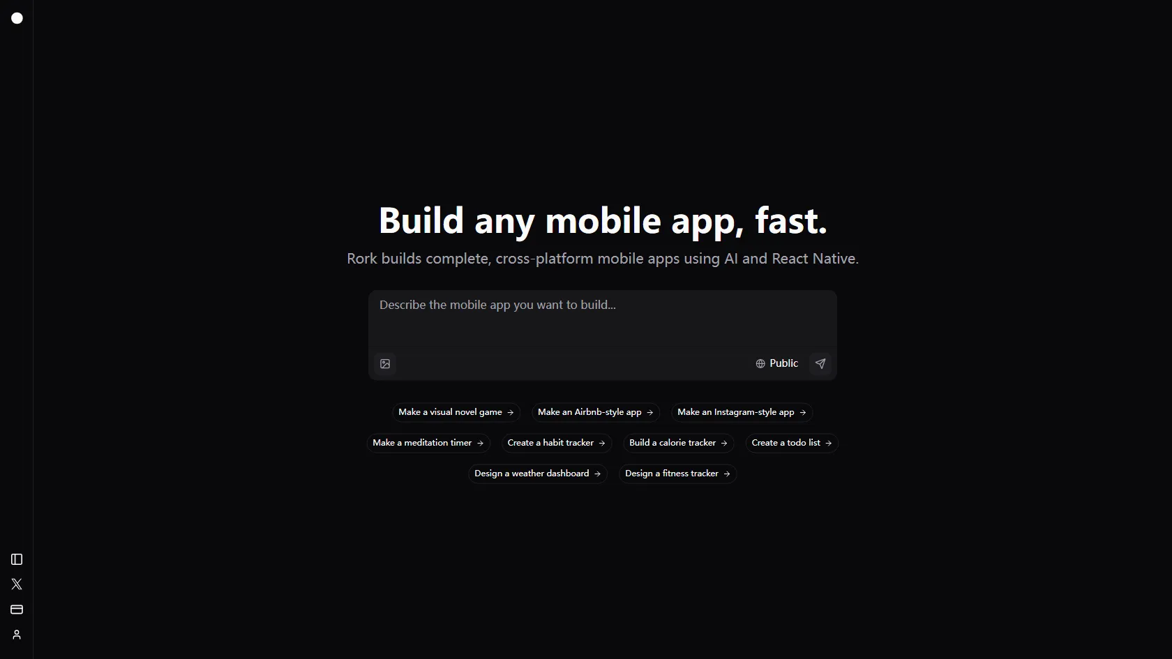 Screenshot or logo of Rork tool