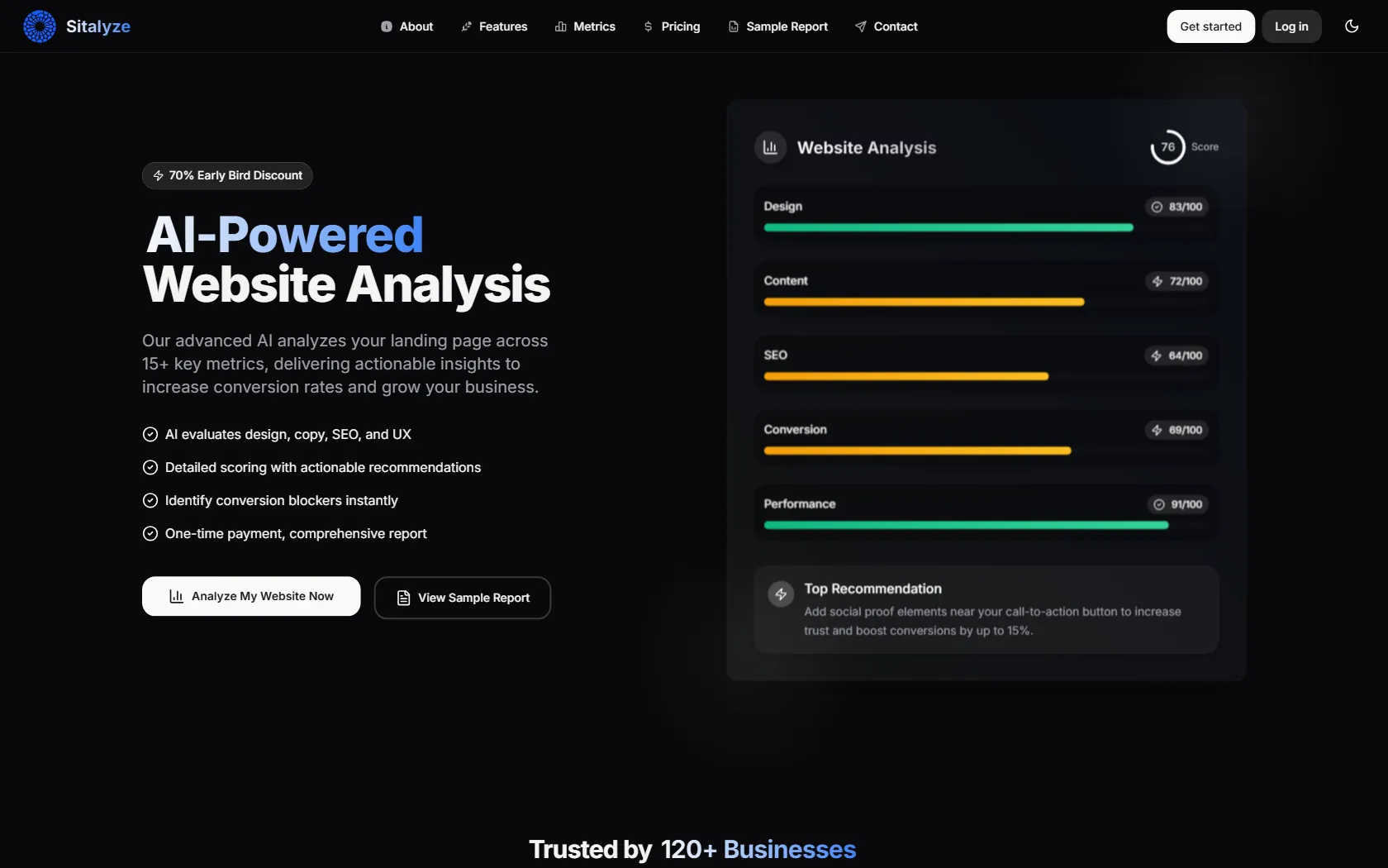 Screenshot or logo of Sitalyze tool