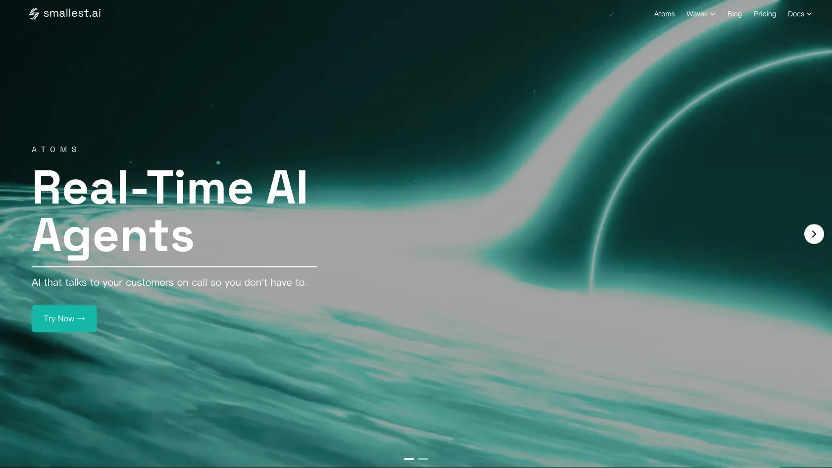 Screenshot or logo of Smallest.ai tool